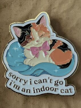 I'm An Indoor Cat - Cute Enamel Pin